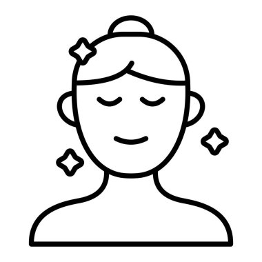 Güzellik Tedavisi vektör simgesi. Yazdırma, mobil ve web uygulamaları için kullanılabilir.