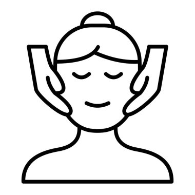 Masaj vektör simgesi. Yazdırma, mobil ve web uygulamaları için kullanılabilir.