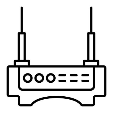 Yönlendirici vektör simgesi. Yazdırma, mobil ve web uygulamaları için kullanılabilir.