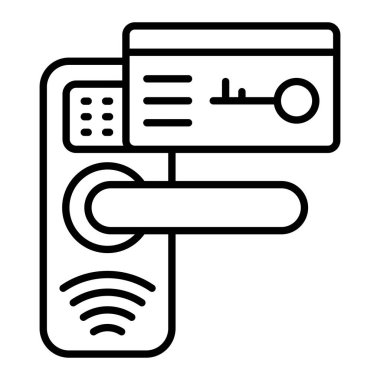 Anahtar Kart vektör simgesi. Yazdırma, mobil ve web uygulamaları için kullanılabilir.