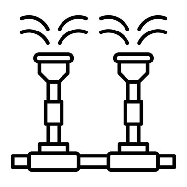 Sulama Sistemi vektör simgesi. Yazdırma, mobil ve web uygulamaları için kullanılabilir.