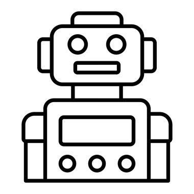 Robot vektör simgesi. Yazdırma, mobil ve web uygulamaları için kullanılabilir.