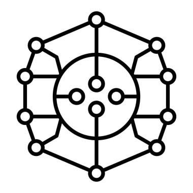 Ağ vektör simgesi. Yazdırma, mobil ve web uygulamaları için kullanılabilir.