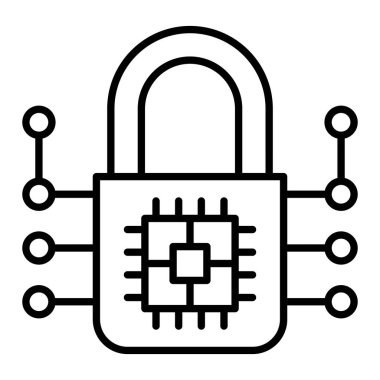 Asma kilit vektör simgesi. Yazdırma, mobil ve web uygulamaları için kullanılabilir.