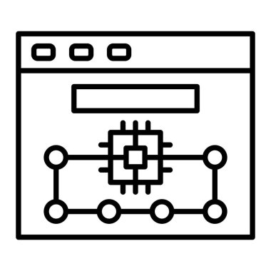 Web sitesi vektör simgesi. Yazdırma, mobil ve web uygulamaları için kullanılabilir.