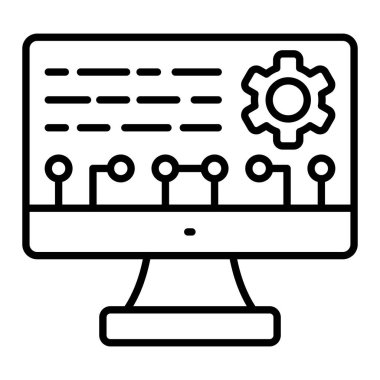 Yapılandırma vektör simgesi. Yazdırma, mobil ve web uygulamaları için kullanılabilir.
