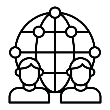 Global Ağ vektör simgesi. Yazdırma, mobil ve web uygulamaları için kullanılabilir.