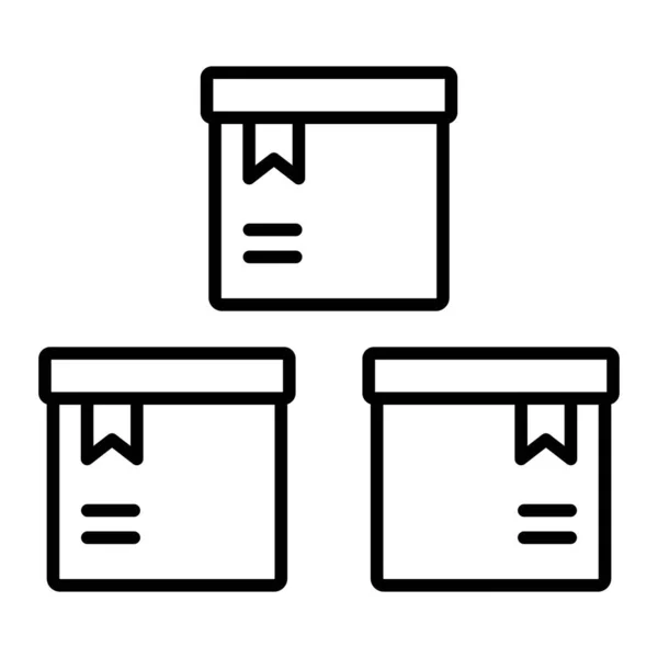 Cajas Icono Vector Puede Utilizar Para Aplicaciones Impresión Móviles Web — Vector de stock