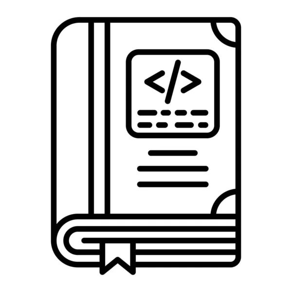 Coding Book Vector Icon Can Used Printing Mobile Web Applications — Stock Vector