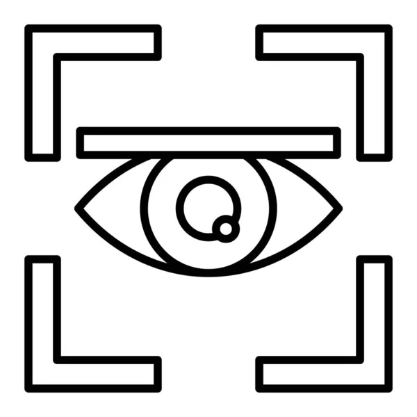 眼睛扫描仪矢量图标 可用于打印 移动和网络应用 — 图库矢量图片