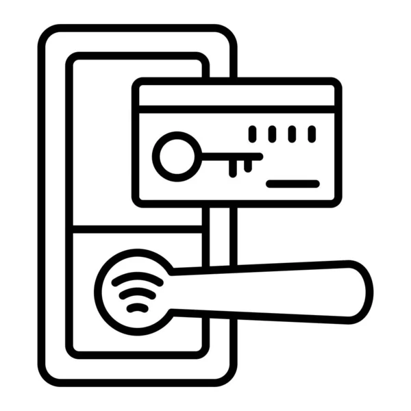 Icône Vectorielle Key Card Peut Être Utilisé Pour Impression Les — Image vectorielle
