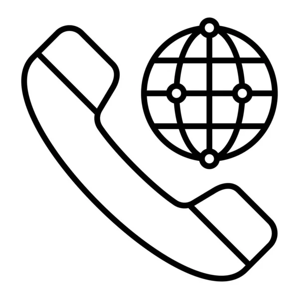 Значок Международного Вектора Вызова Использоваться Печати Мобильных Веб Приложений — стоковый вектор