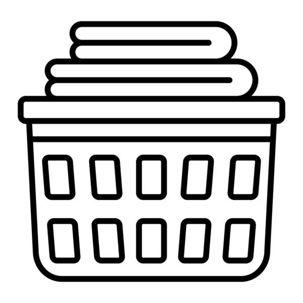 Laundry Basket Vector Icon Can Used Printing Mobile Web Applications — Stock Vector