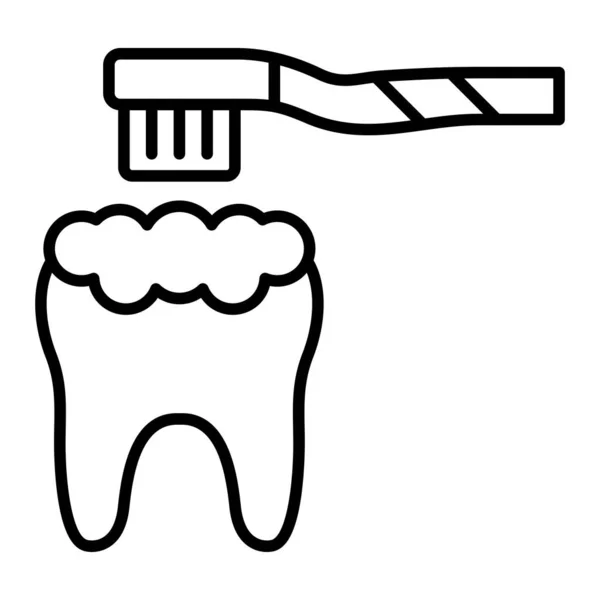 Icona Del Vettore Spazzolatura Denti Può Essere Utilizzato Stampa Applicazioni — Vettoriale Stock