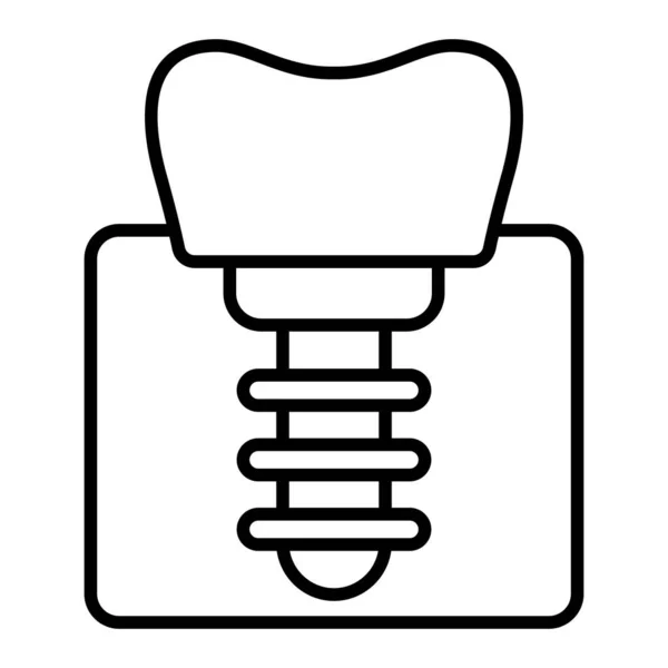 Значок Вектора Зубного Импланта Использоваться Печати Мобильных Веб Приложений — стоковый вектор