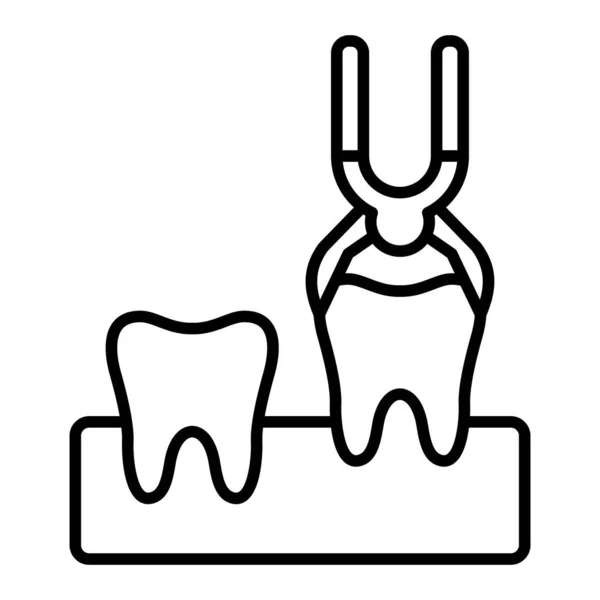 Значок Вектора Удаления Зубов Использоваться Печати Мобильных Веб Приложений — стоковый вектор