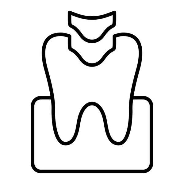 Diş Doldurma Vektör Simgesi Yazdırma Mobil Web Uygulamaları Için Kullanılabilir — Stok Vektör