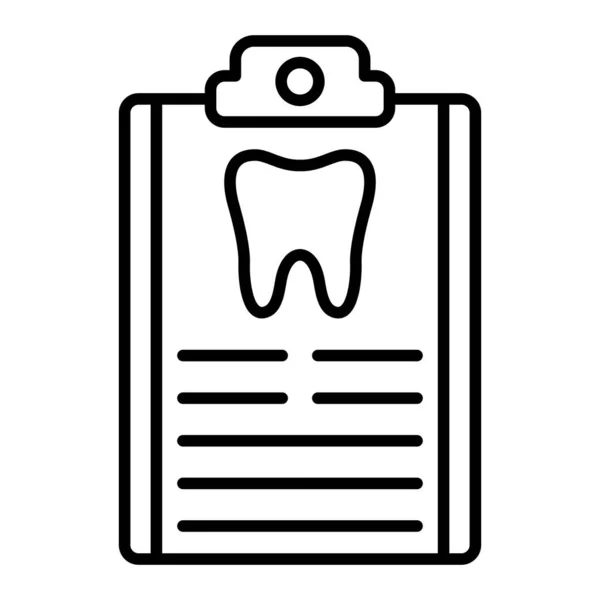 Dental Record Vector Icon Can Used Printing Mobile Web Applications — Stock Vector