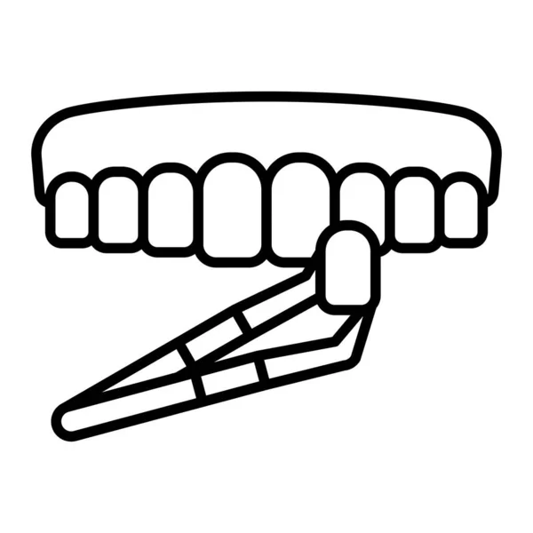 Dental Veneer Vektorsymbol Einsetzbar Für Druck Mobile Anwendungen Und Web — Stockvektor