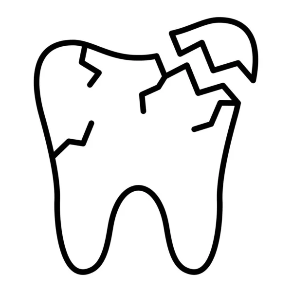 Ícone Vetor Dente Quebrado Pode Ser Usado Para Impressão Aplicações —  Vetores de Stock