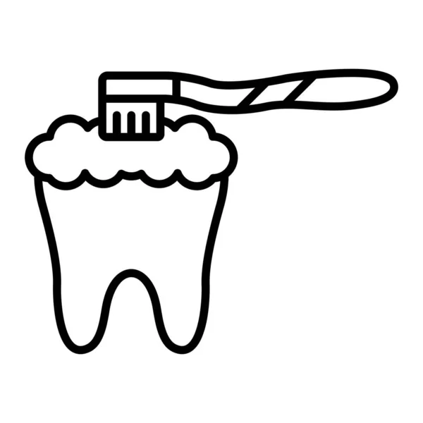 Icona Del Vettore Spazzolatura Denti Può Essere Utilizzato Stampa Applicazioni — Vettoriale Stock