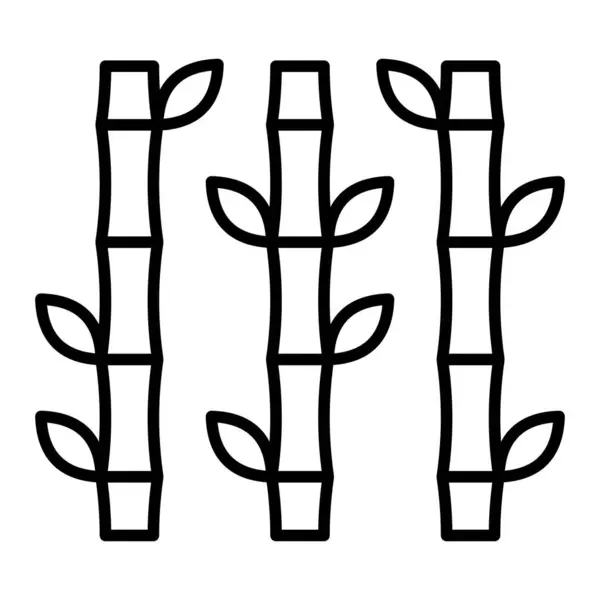 Bambus Vektor Symbol Einsetzbar Für Druck Mobile Anwendungen Und Web — Stockvektor