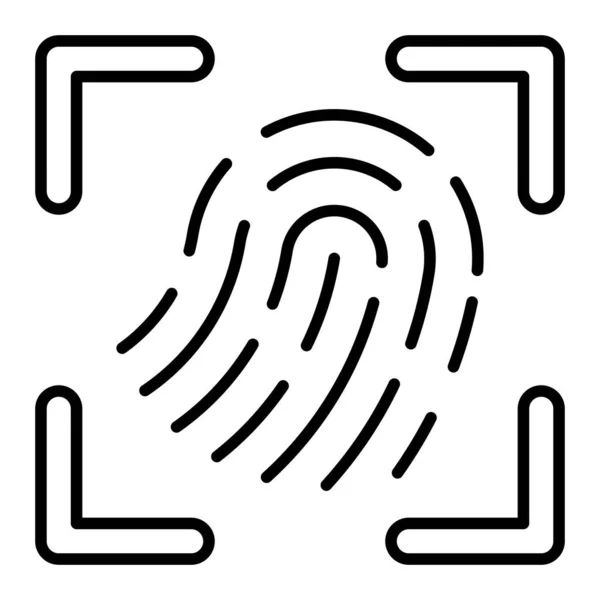 Fingerprint Scan Vector Icon Can Used Printing Mobile Web Applications — Stock Vector