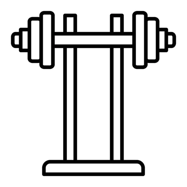 Barbell Vector Icon Can Used Printing Mobile Web Applications — Stock Vector