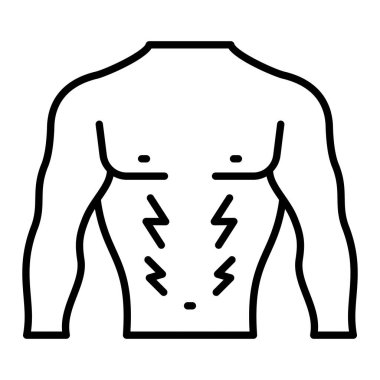 Vücut Ağrısı vektör simgesi. Yazdırma, mobil ve web uygulamaları için kullanılabilir.