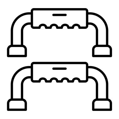 Çubuk vektör simgesini yukarı it. Yazdırma, mobil ve web uygulamaları için kullanılabilir.