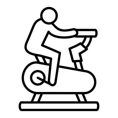 Sabit bisiklet vektör simgesi. Yazdırma, mobil ve web uygulamaları için kullanılabilir.