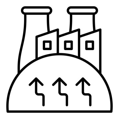 Jeotermal enerji vektör simgesi. Yazdırma, mobil ve web uygulamaları için kullanılabilir.