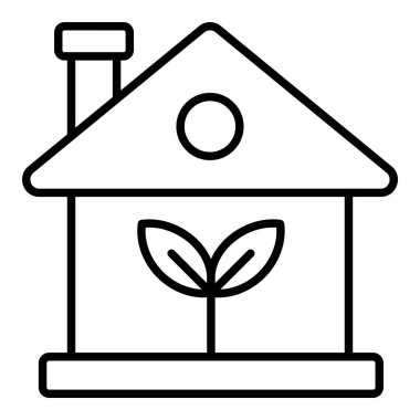 Eko Ev vektör simgesi. Yazdırma, mobil ve web uygulamaları için kullanılabilir.