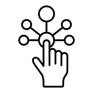 Etkileşimli vektör simgesi. Yazdırma, mobil ve web uygulamaları için kullanılabilir.