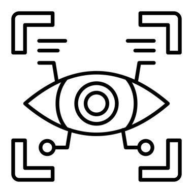 Göz Tarama vektör simgesi. Yazdırma, mobil ve web uygulamaları için kullanılabilir.