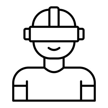 Kullanıcı vektör simgesi. Yazdırma, mobil ve web uygulamaları için kullanılabilir.