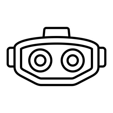 Stereoskopik vektör simgesi. Yazdırma, mobil ve web uygulamaları için kullanılabilir.