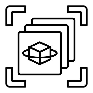 Derinlik Algı vektör simgesi. Yazdırma, mobil ve web uygulamaları için kullanılabilir.