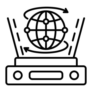 Hologram vektör simgesi. Yazdırma, mobil ve web uygulamaları için kullanılabilir.