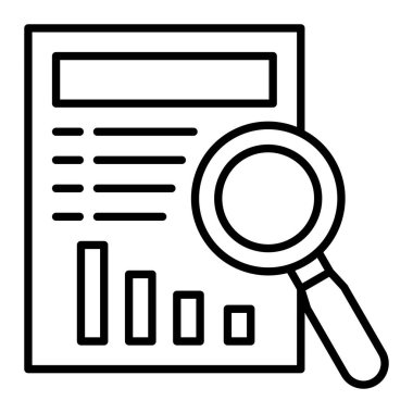 Analiz vektör simgesi. Yazdırma, mobil ve web uygulamaları için kullanılabilir.