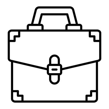 Evrak çantası vektör simgesi. Yazdırma, mobil ve web uygulamaları için kullanılabilir.