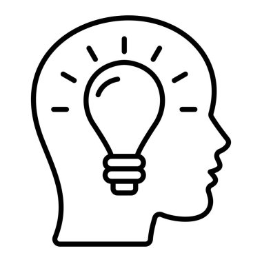 Fikir vektör simgesi. Yazdırma, mobil ve web uygulamaları için kullanılabilir.