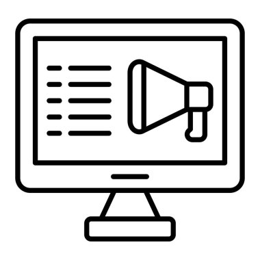 Pazarlama vektör simgesi. Yazdırma, mobil ve web uygulamaları için kullanılabilir.