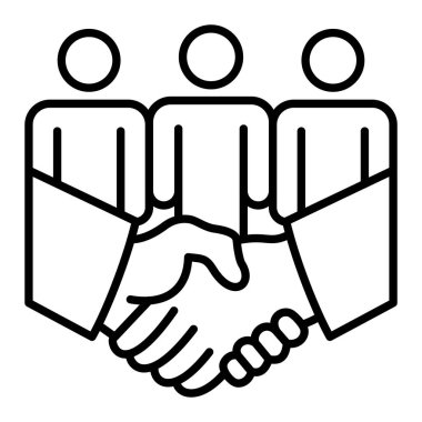 Takım çalışması vektör simgesi. Yazdırma, mobil ve web uygulamaları için kullanılabilir.