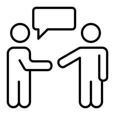 Müzakere vektör simgesi. Yazdırma, mobil ve web uygulamaları için kullanılabilir.