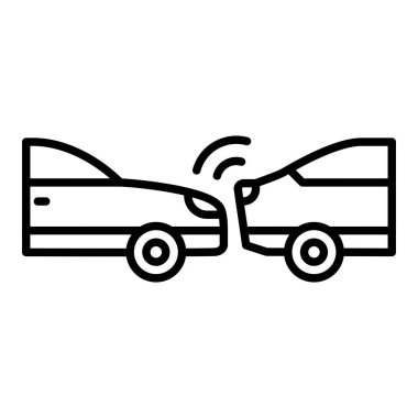 Çarpışma vektör simgesi. Yazdırma, mobil ve web uygulamaları için kullanılabilir.