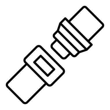 Emniyet kemeri vektör simgesi. Yazdırma, mobil ve web uygulamaları için kullanılabilir.