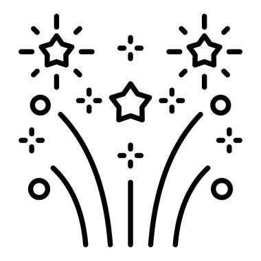 Havai fişek vektör simgesi. Yazdırma, mobil ve web uygulamaları için kullanılabilir.