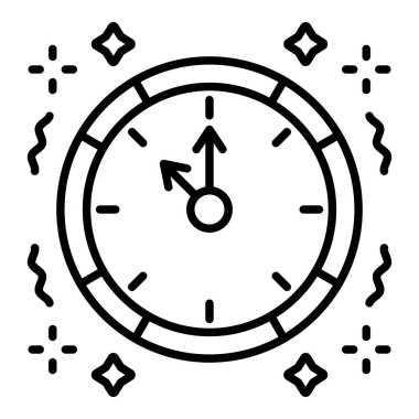 Saat vektör simgesi. Yazdırma, mobil ve web uygulamaları için kullanılabilir.