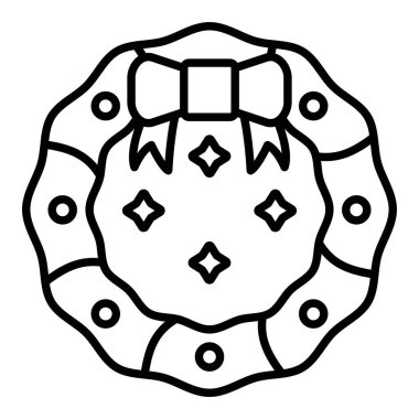 Çelenk vektör simgesi. Yazdırma, mobil ve web uygulamaları için kullanılabilir.